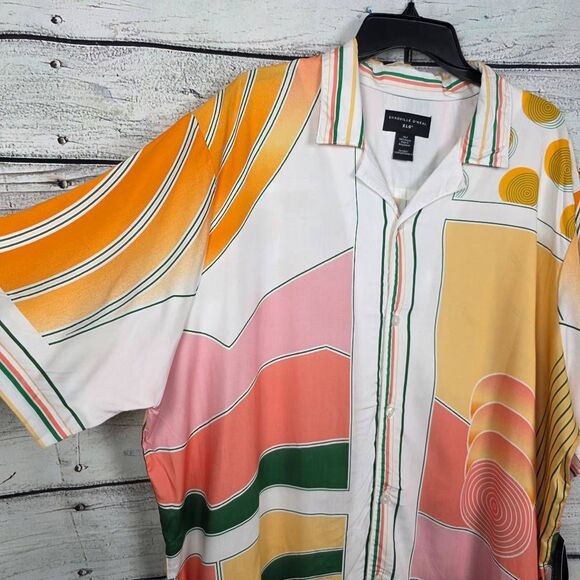 Shaquille O’Neal XLG Colorblock Rayon Shirt 2XLT (NWT) - Picture 3 of 8